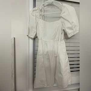 white mini dress